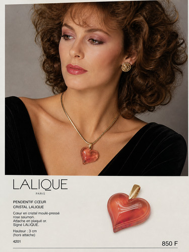 Pendentif coeur lalique - coeur, (rare)