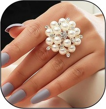 Bague Ajustable Perles &