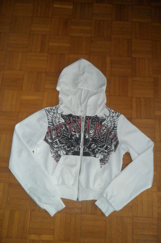 Veste capuche blanche - veste, avec