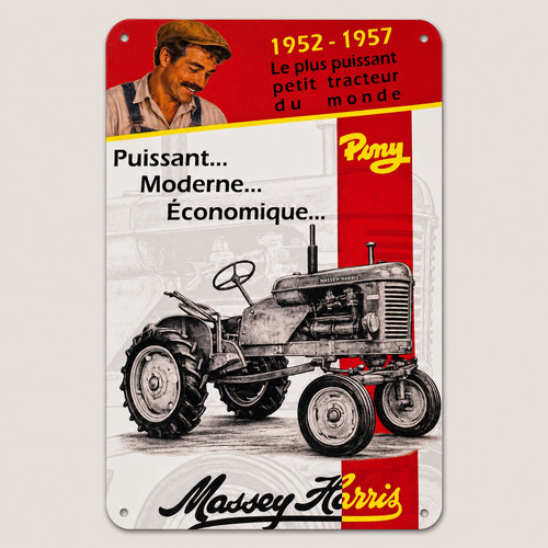 Plaque métal massey - métal,
