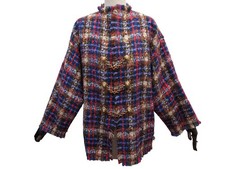 NEUF VESTE GUCCI 596866 TARTAN EN TWEED TETE DE LION 42 L MANTEAU JACKET 3980€