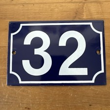 (v144)  PLAQUE EMAILLEE EMAIL NUMERO DE RUE  N° 32