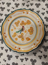 Santucci Deruta Italy assiette céramique décor oiseau