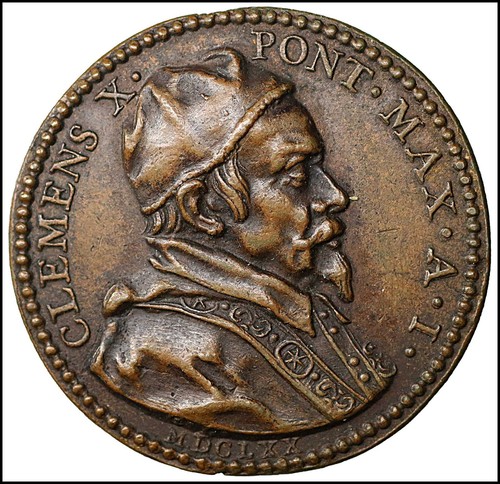 Pope clement medal 1670 - pope,