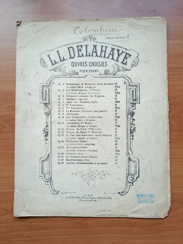 Colombine delahaye partition - delahaye,