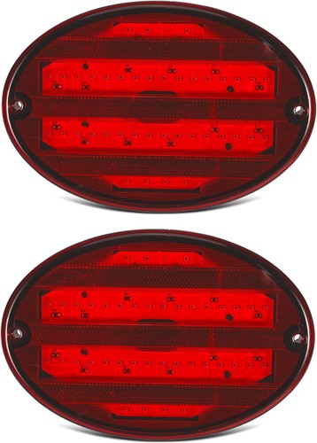 2pcs oval led tail lights - led,