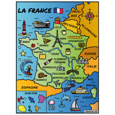 Coloriage - Carte de France -