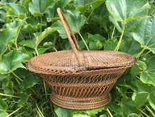 Ancien rare panier vannerie - et,