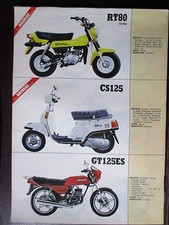  BROCHURE CATALOGUE 1983  MOTO SUZUKI  RT 80 OVNI CS GT  ES  DR GS GN 125
