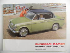 Brochure anglaise SUNBEAM RAPIER en français de 1965