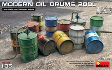 Modern Huile Drums 200l Diorama 1:3 5 Plastique Model Kit Miniart