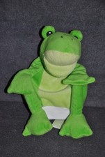 ?Doudou Marionnette Grenouille EGMONT TOYS Vert Blanc Peluche Etat NEUF