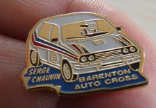 RARE PIN'S VOITURE RALLYE VISA CHRONO SERGE CHAUVIN BARENTON AUTO CROSS