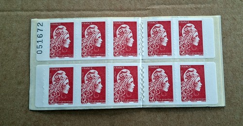 Carnet timbres rouge - timbres,