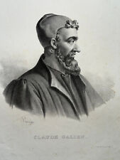 CLAUDE GALIEN Portrait LITHOGRAPHIE Vigneron ENGELMANN Medecine XIX°
