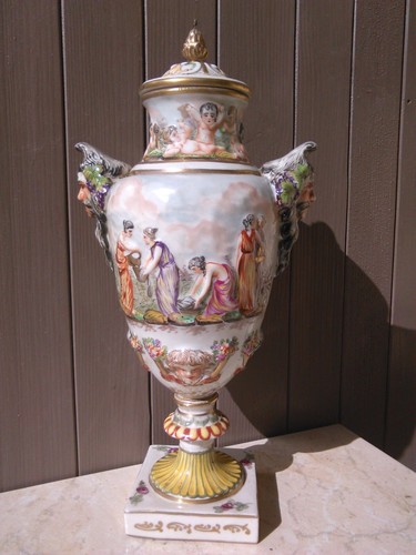 Pot couvert porcelaine saxe - couvert,