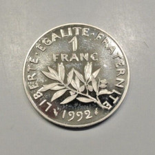 1 FRANC  1992  BE  RARE  petit tirage