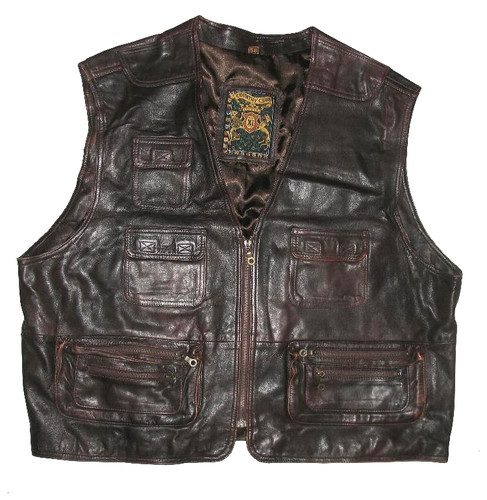 Homme gilet cuir de - homme,