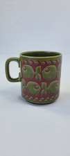 Tasse Mug JOHN CLAPPISON Poisson Vert Brillant Fond Mat Liedevin HORNSEA POTTERY