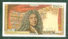 RARE BILLET DE 500NF MOLIÈRE