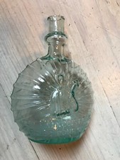 Gourde de pèlerinage en verre soufflé moulé XIXème