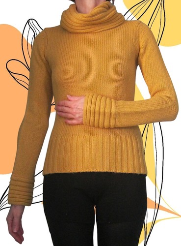 Pull moutarde 34 - moutarde,