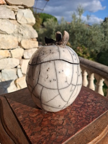 Bonbonnière raku signé - raku,