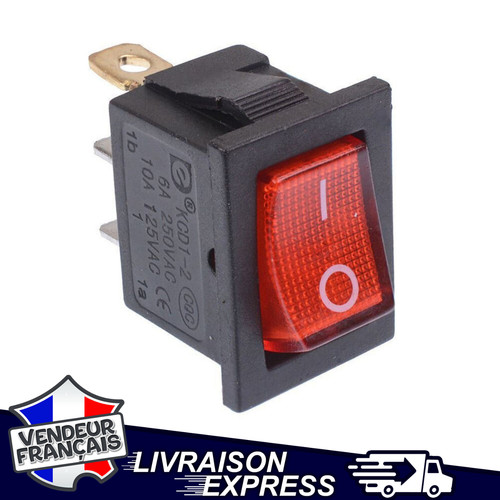 Interrupteur bascule rouge - bascule,