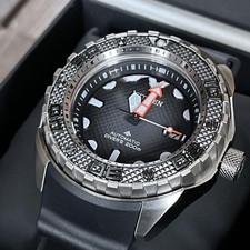 Montre de plongée Citizen Promaster NB6004-08E titane automatique 200 m cadra...