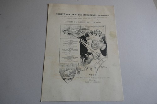 1899 menu ancien societe - 1899,