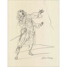 WEISBUCH Claude - Dessin original "Dom Juan, L'Orateur" 32x25cm - 1990