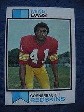 1973 Topps R/C Mike Bass Redskins card #419 $1 S&H football filler card
