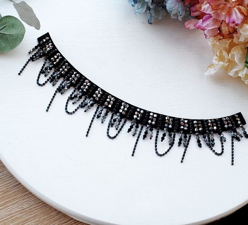 Frange franges noires avec - franges,