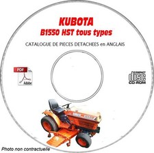 B1550HST - Catalogue Pieces CDROM KUBOTA Anglais Expédition - --, Support - CD-