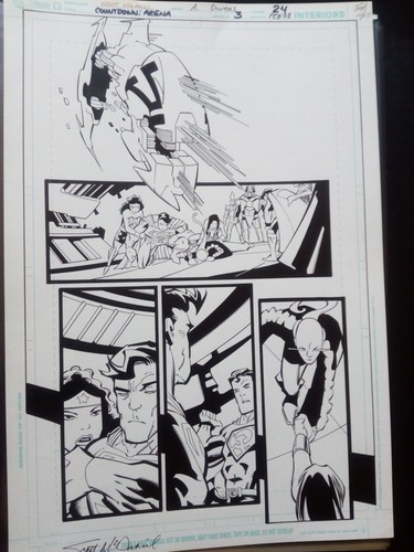 Planche originale jla batman - jla,