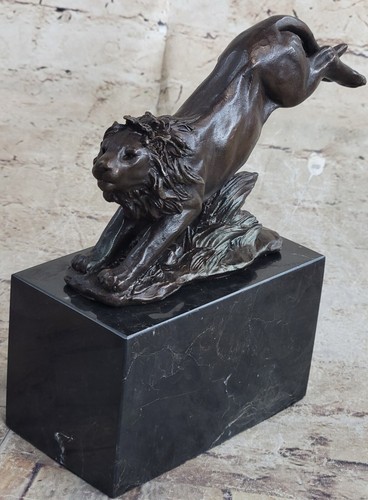 Bronze sculpture marbre base - bronze,