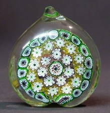 joli Sulfure Presse Papier Millefiori 320g8cm Clichy Baccarat St Louis murano