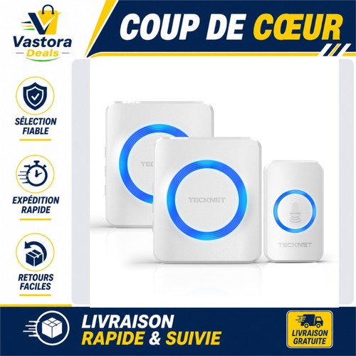 Tecknet sonnette sans - sans, fil