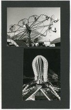 2 Photos Anonyme Argentique Fête Foraine Foire Manège Vers 1970
