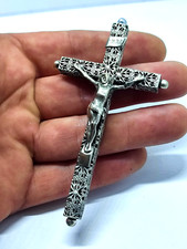 Magnifique Crucifix Ancien – Argent Massif – Début XXe siècle
