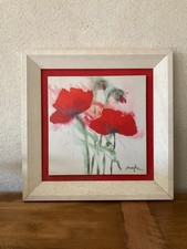 Tableau encadré – Bouquet de coquelicots rouges