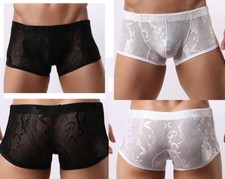 SLIP BOXER FLEURS TRANSPARENT