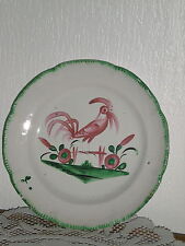 ASSIETTE FAIENCE DECOR AU COQ