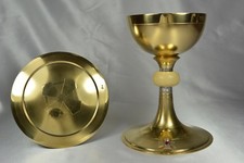 Calice et patène en vermeil. Allemagne debut  XX ème siècle