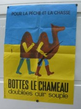 Ancienne affiche Bottes Le Chameau pour la pêche et la chasse