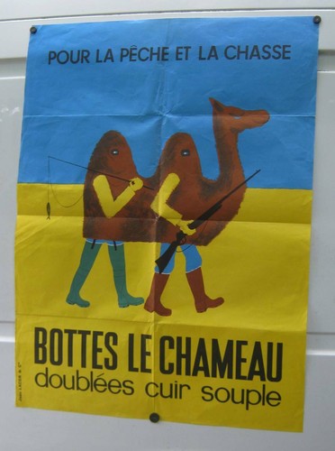 Ancienne affiche bottes - ancienne,