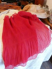 ** Sucre d'Orge **  paréo sexy voile plissé rouge