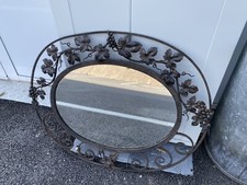 Ancien Grand Miroir Ovale