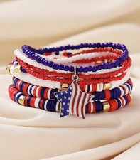 6pcs American Flag Color Star