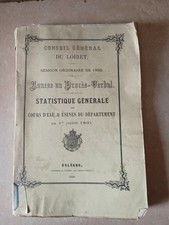 Statistique Générale Des Cours D'eau Et Usines Du Departement Du Loiret 1860